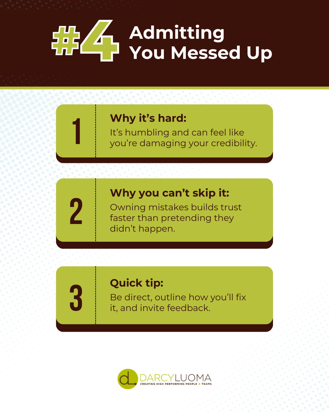 how to admit you messed up